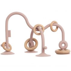 Labyrinthe à perles en silicone Vieux rose - Baby's Only