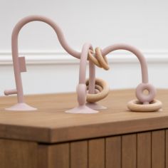 Labyrinthe à perles en silicone Vieux rose