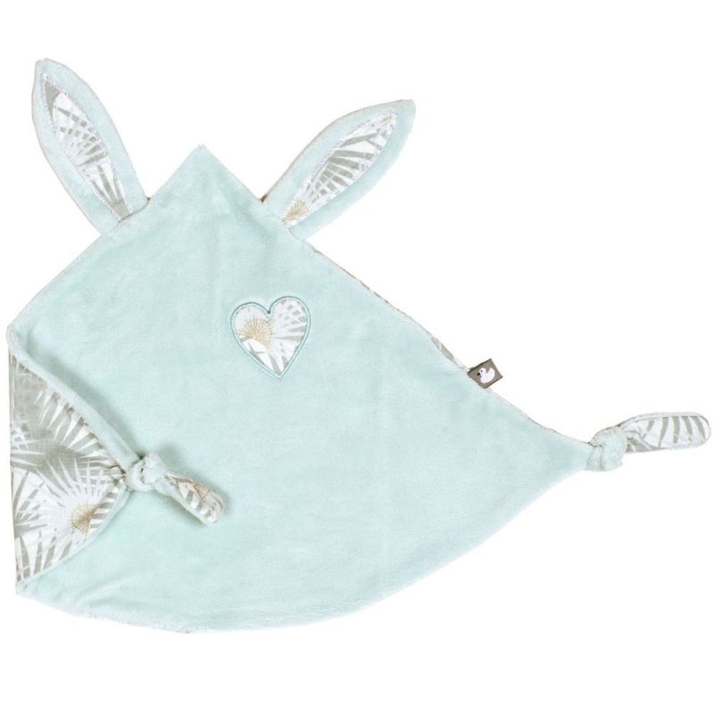 Doudou attache sucette Palm Springs lapin petit coeur (35 x 25 cm) BB & Co