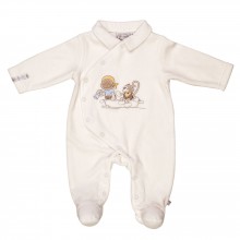 Pyjama bébé écru Bill et Bono (1 mois : 56 cm)  par Noukie's