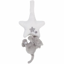 Mini doudou musical Lola vache à suspendre Poudre d'étoiles (15 cm)  par Noukie's