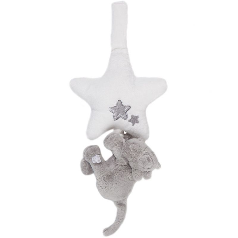 Mini doudou musical Lola vache à suspendre Poudre d'étoiles (15 cm) Noukie's