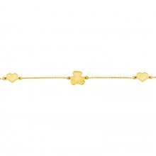 Bracelet enfant ourson c?urs (or jaune 375°)  par LuluCastagnette