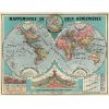 Planche Mappemonde en deux hémisphères (80 x 60 cm) - Les jolies planches