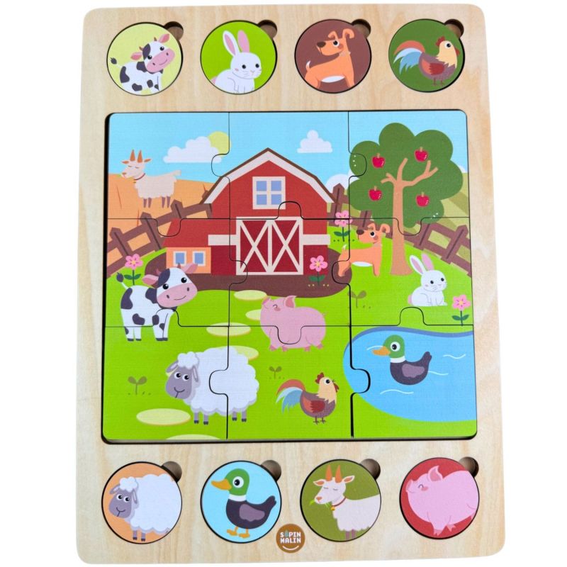 Puzzle d'activités Find & Match Ferme Sapin Malin Produit 1