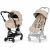 Variation Matt Black, Cozy Beige du produit Duo COŸA 2026 Poussette ultra-compacte avec nacelle pliable et Châssis Matt Black Cozy Beige de la marque Cybex