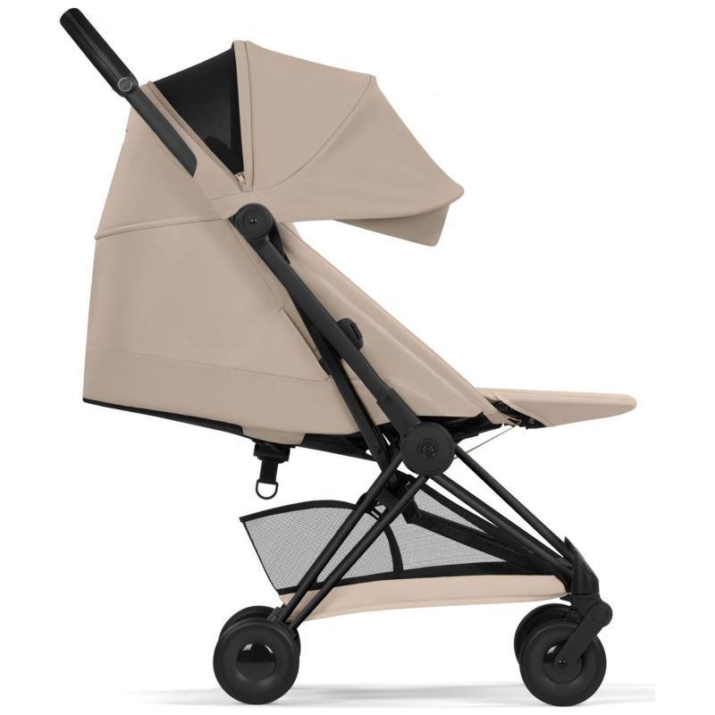 Duo COŸA 2026 Poussette ultra-compacte avec nacelle pliable et Châssis Matt Black Cozy Beige Cybex Produit 7