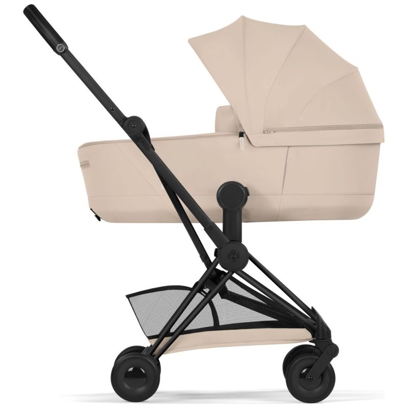 Duo COŸA 2026 Poussette ultra-compacte avec nacelle pliable et Châssis Matt Black Cozy Beige Cybex Produit 8