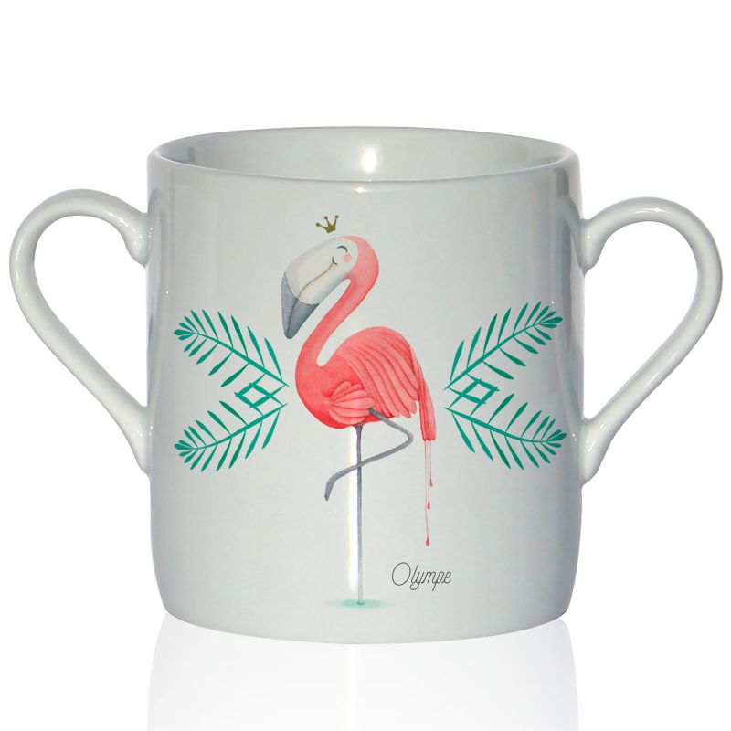 Tasse en porcelaine Flamant rose (personnalisable) Gaëlle Duval