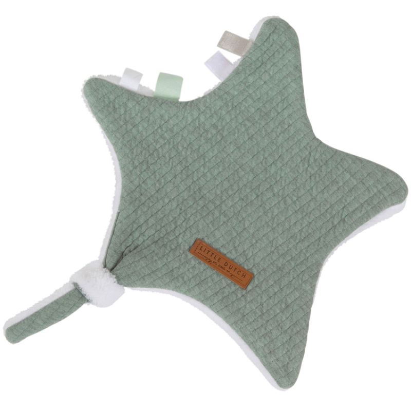 Doudou attache sucette Etoile Pure mint Little Dutch