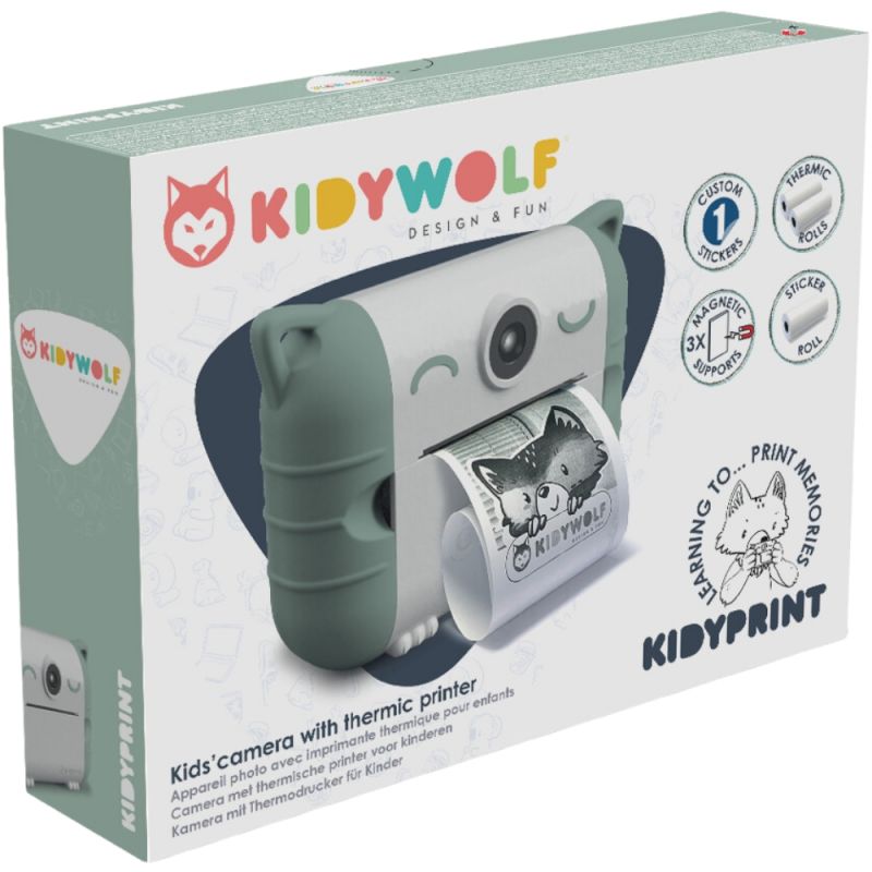 Appareil photo instantané avec impression thermique - Vert Kidyprint KIDYWOLF Packaging 6