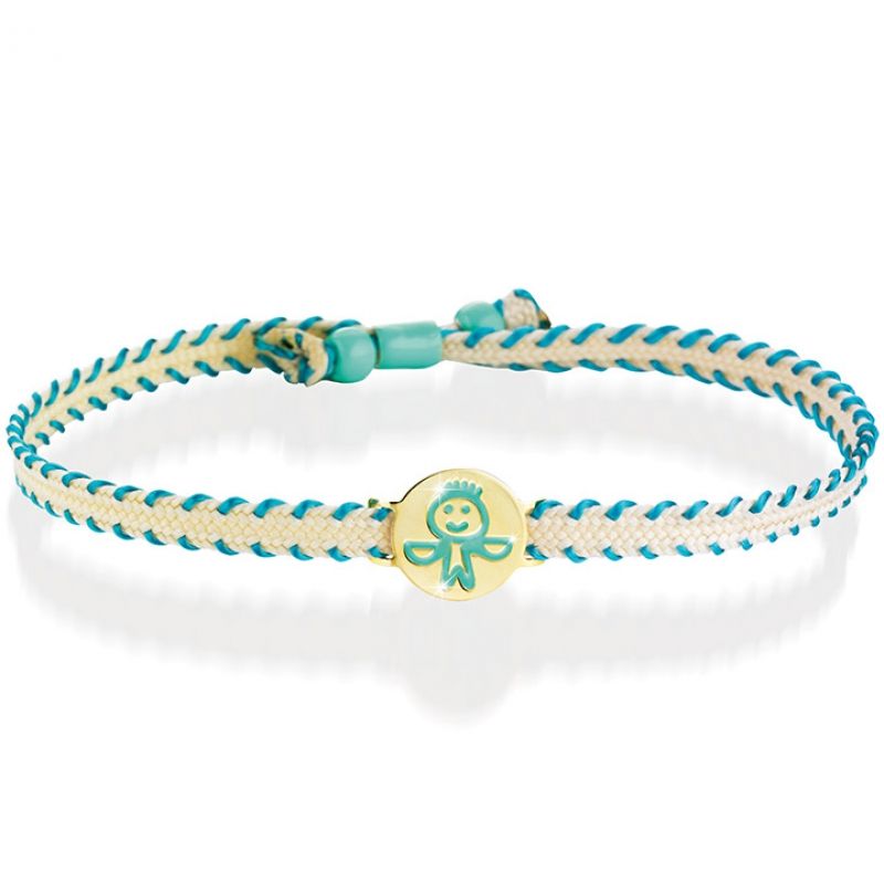 Bracelet cordon Primegioie Zodiaque Balance (or jaune 375°) leBebé