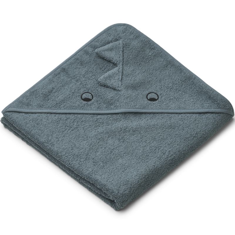 Cape de bain Augusta Dino Whale blue (100 x 100 cm) Liewood