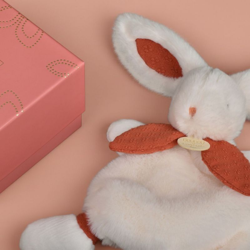 Doudou Lapin Bonbon terracotta (25 cm) Doudou et Compagnie Ambiance 4