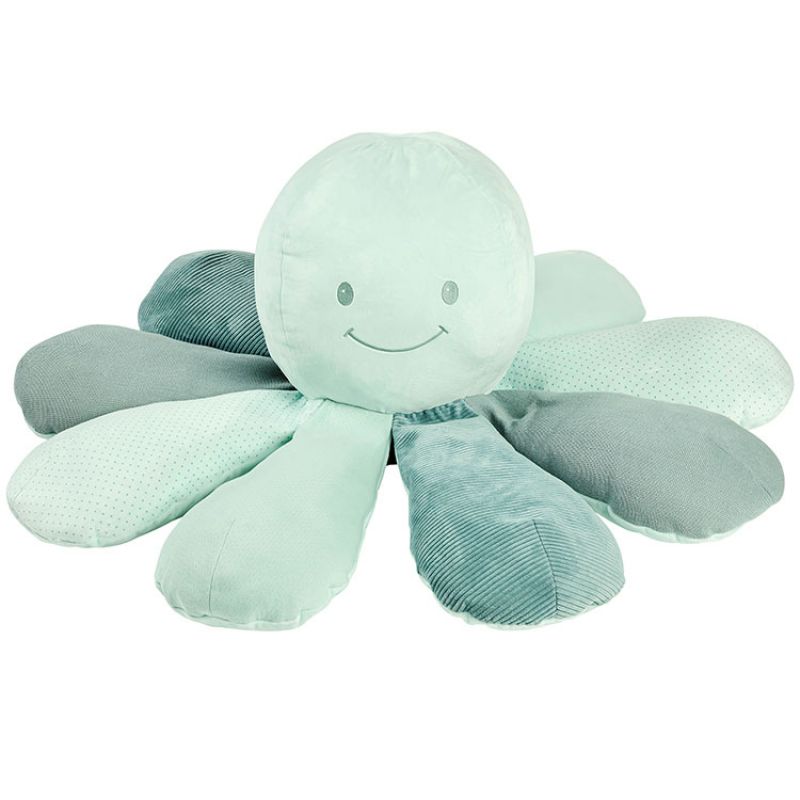 Peluche géante pieuvre Lapidou vert (90 cm) Nattou