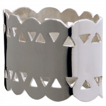 Rond de serviette Lien Dentelle personnalisable (métal argenté) dans son coffret  par Daniel Crégut