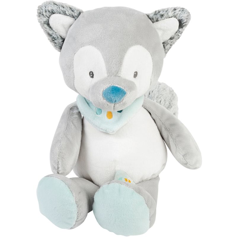 Peluche Tiloo le loup Tim & Tiloo gris (33 cm) Nattou
