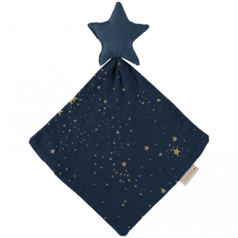 Doudou plat étoile Gold stella bleu Nobodinoz