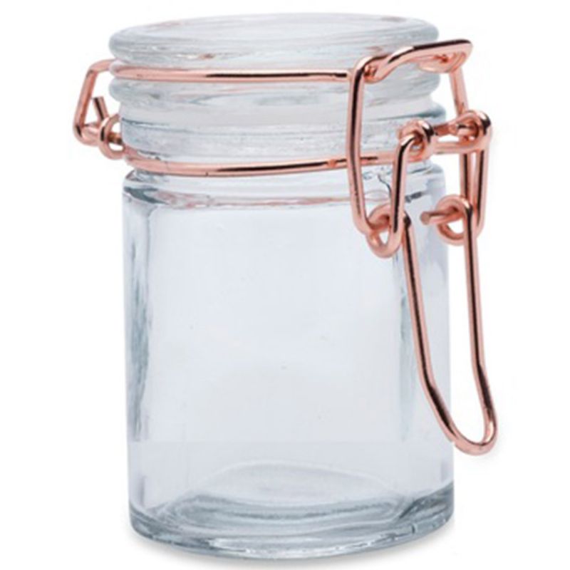 Bocal à dragées en verre rose doré (40 ml) Arty Fêtes Factory
