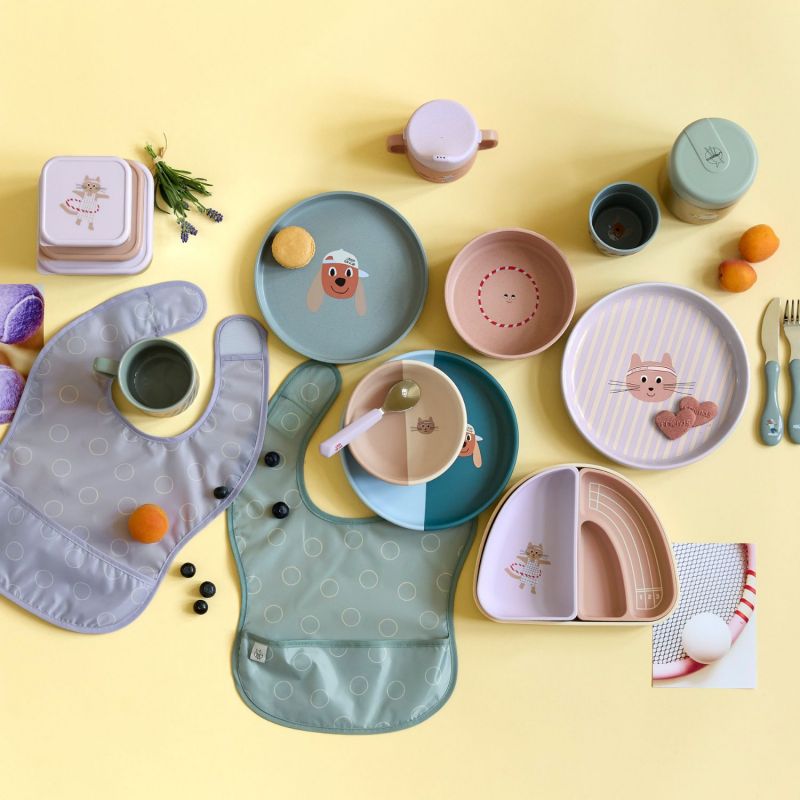 Assiette en polypropylène et cellulose Tiny Team Chien Lässig Ambiance 2