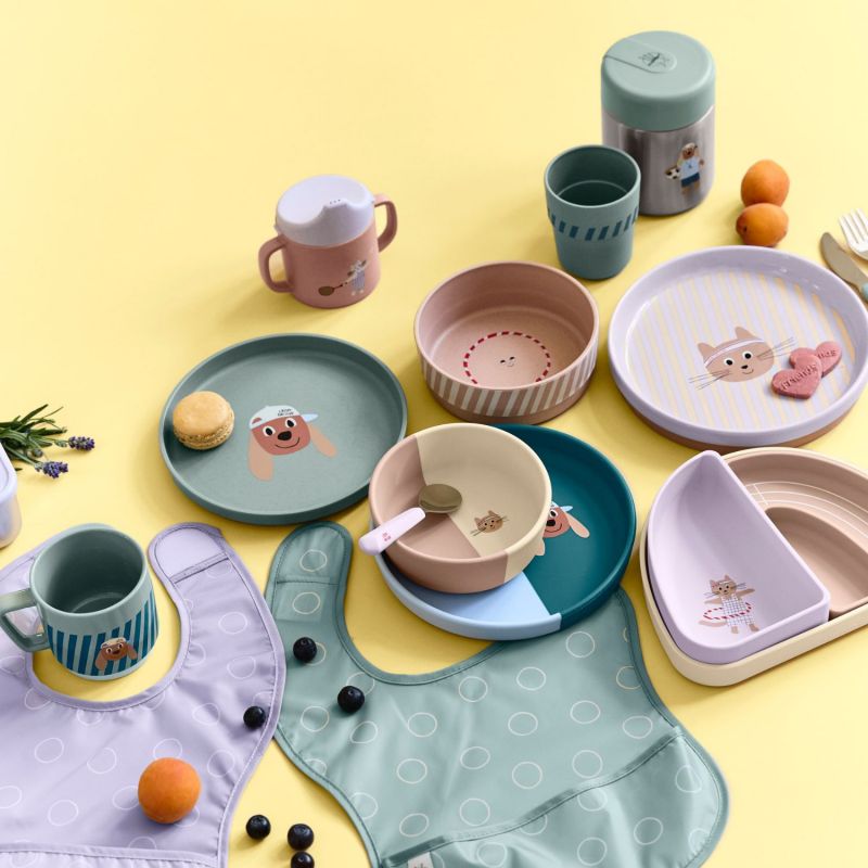 Assiette en polypropylène et cellulose Tiny Team Chien Lässig Ambiance 5