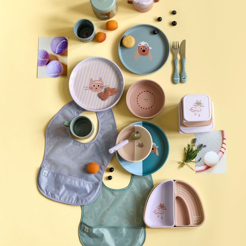 Assiette en polypropylène et cellulose Tiny Team Chien Lässig Ambiance 6