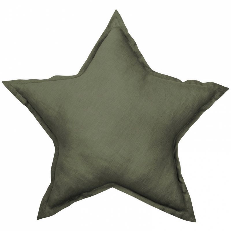 Coussin étoile olive Pure nature (45 cm) Cotton&Sweets