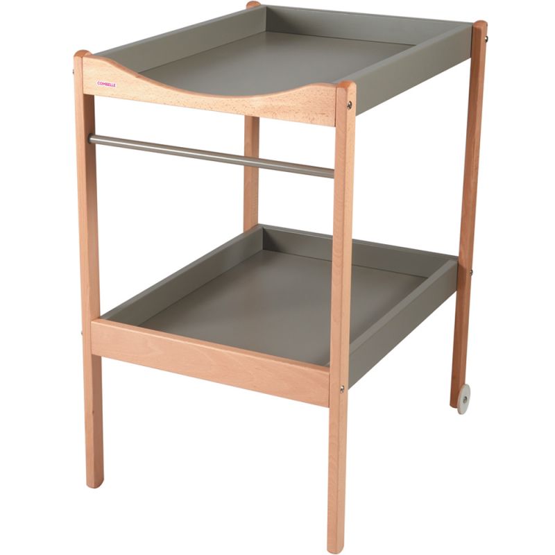 Table à langer Margot en bois hybride gris Combelle