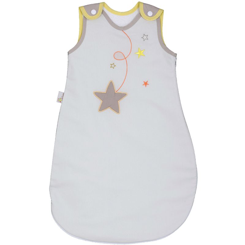 Gigoteuse légère en coton bio Pluie d'étoiles gris perle TOG 1 (70 cm) P'tit Basile