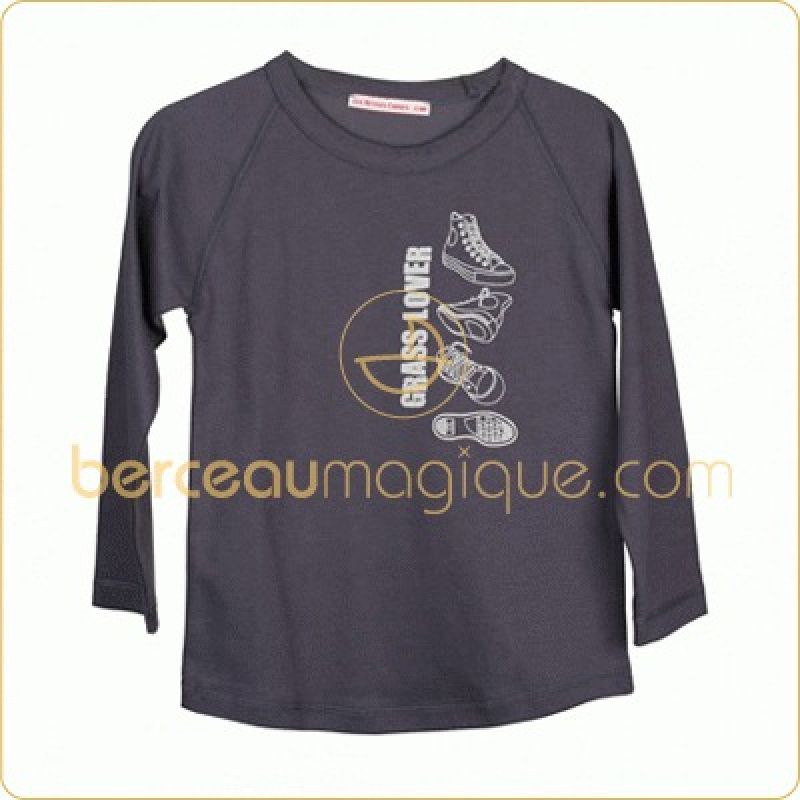 Tee-shirt  manches longues Sam grass lover bleu nuit  
