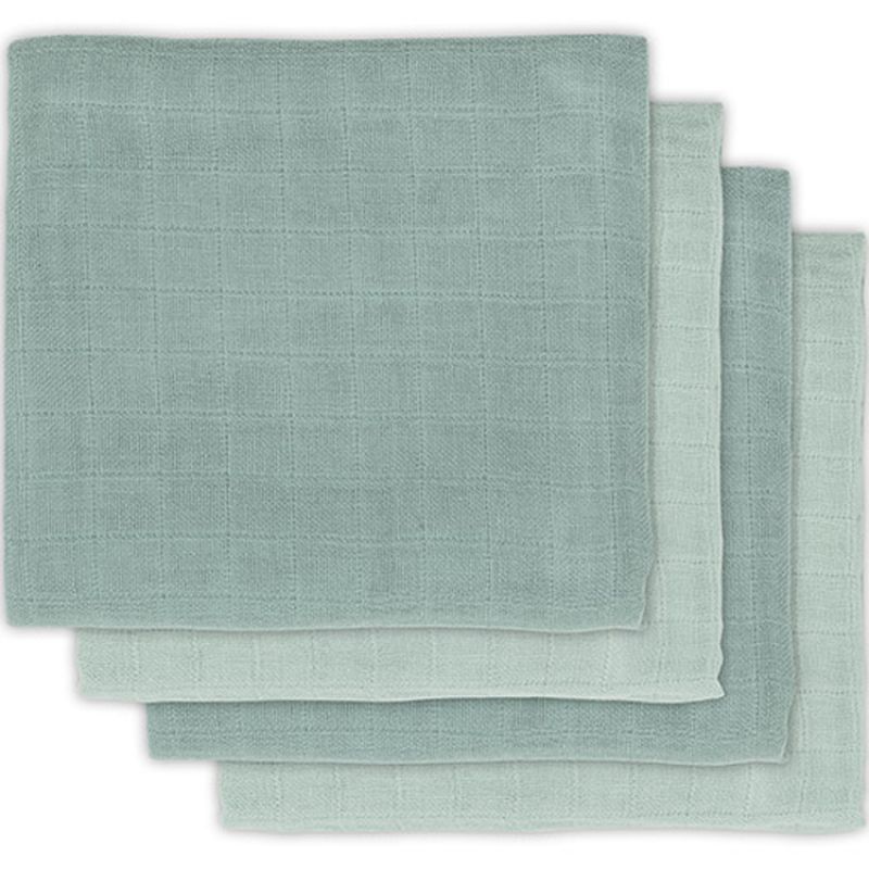 Lot de 4 langes en bambou Ash green vert (70 x 70 cm) Jollein