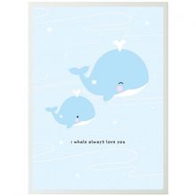 Affiche baleine (50 x 70 cm)  par A Little Lovely Company