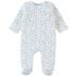 Pyjama léger fleuri en jersey gaufré écru (12 mois) - Noukie's