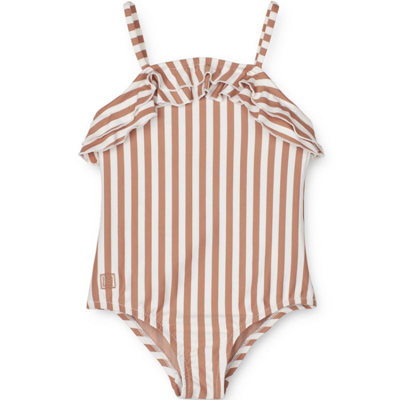 Maillot de bain Josette rayé Tuscany rose crème (12-18 mois) Liewood Produit 1 grande taille