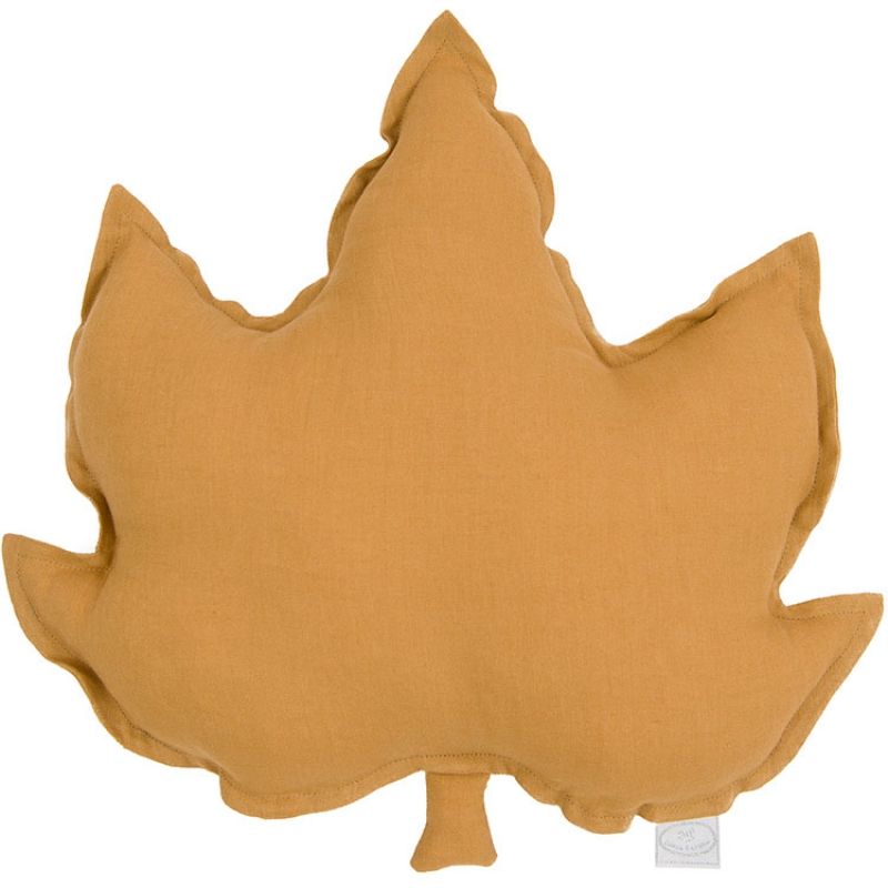 Coussin feuille d'érable caramel (43 cm) Cotton&Sweets