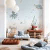 Papier peint panoramique Fonds marins pieuvre et tortue (2m x 248 cm)  Lilipinso Ambiance 5