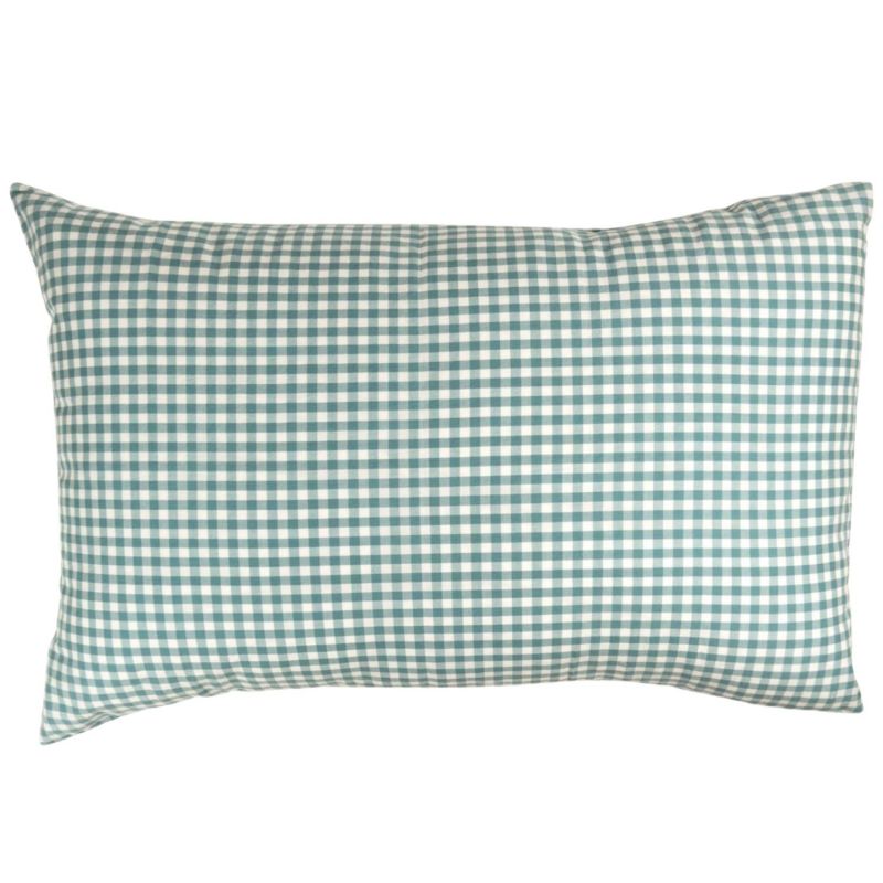 Taie d'oreiller percale de coton Vichy Azur (40 x 60 cm) Kadolis Produit 1