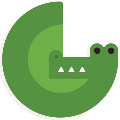 Lettre décorative crocodile G Djeco