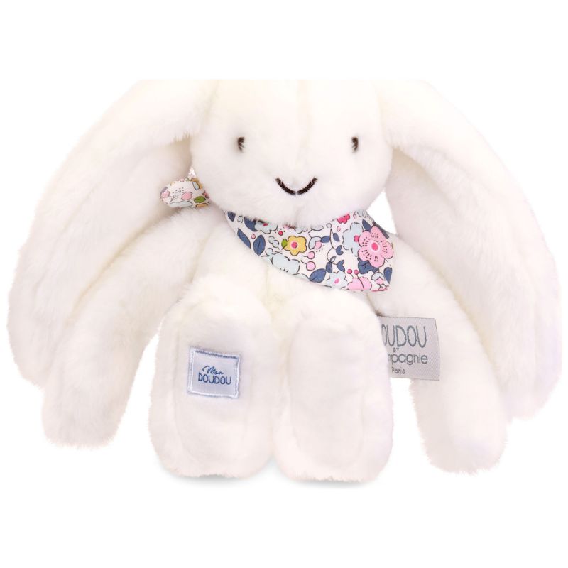 Peluche Lapin Fleurette Blanc (25 cm) Doudou et Compagnie Produit 1