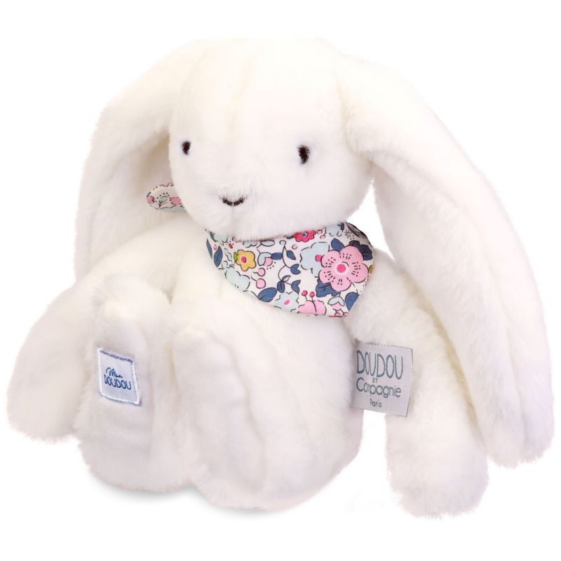 Peluche Lapin Fleurette Blanc (25 cm) Doudou et Compagnie Produit 5