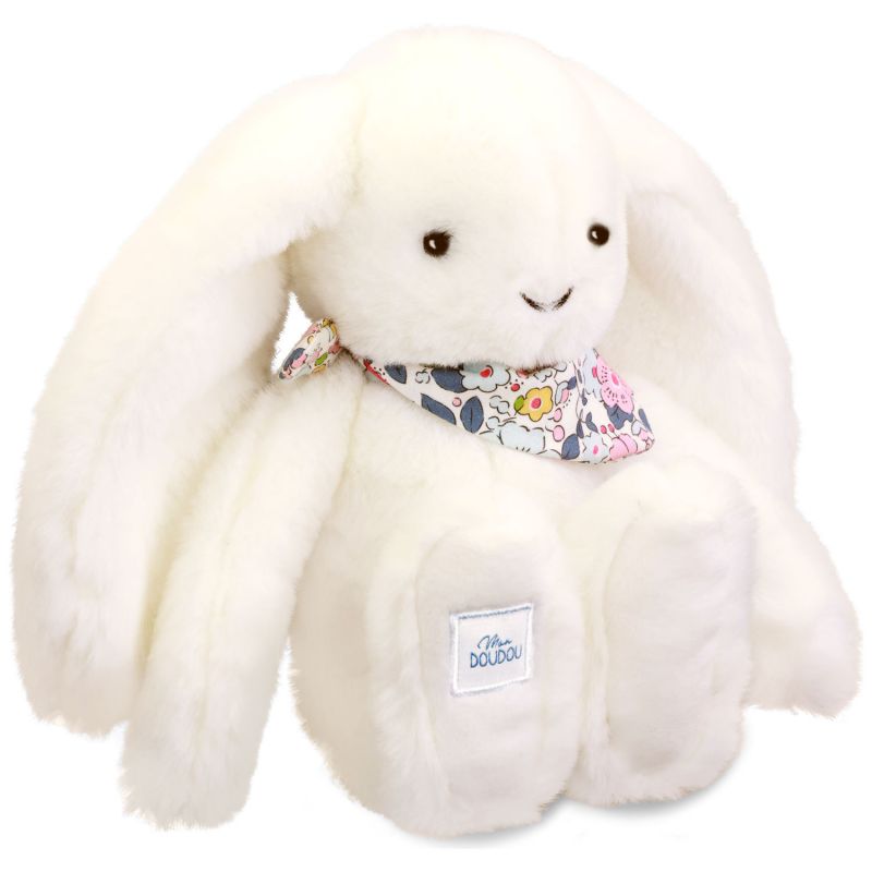 Peluche Lapin Fleurette Blanc (25 cm) Doudou et Compagnie Produit 6