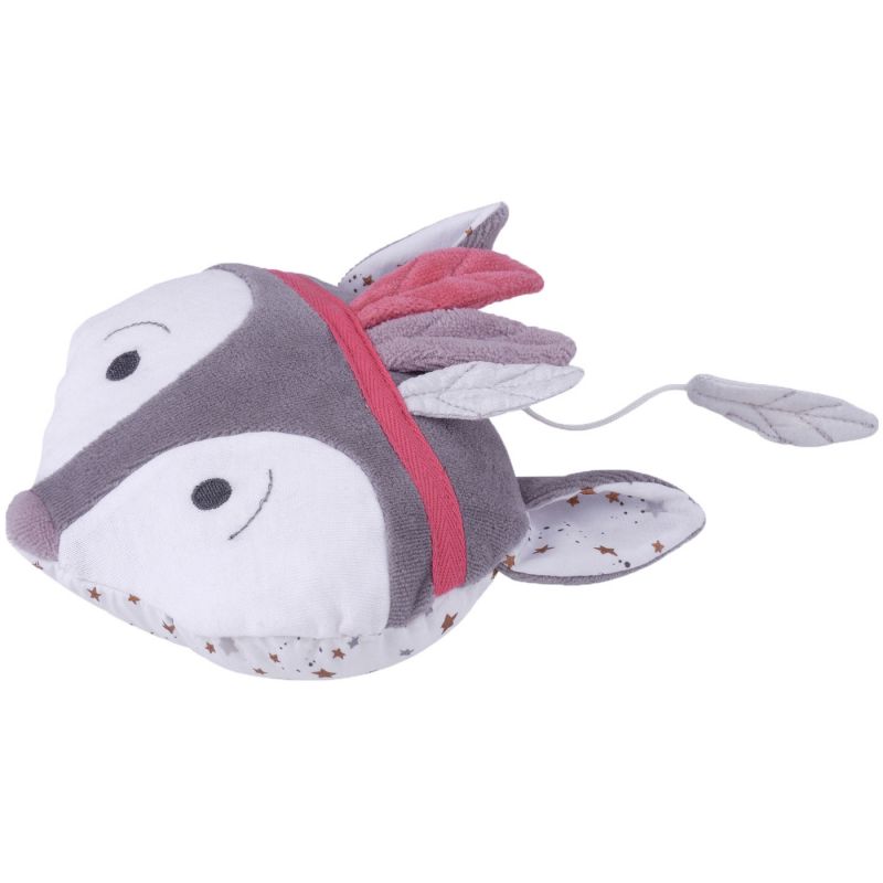 Peluche musicale Renard rose (18 cm) Kikadu