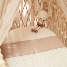 Drap de berceau en coton Slub Nougat (75 x 100 cm)