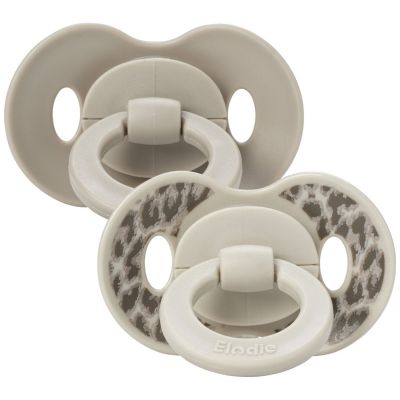 Lot de 2 sucettes symétriques en silicone Binky Leopard (3 mois et +) Elodie Details