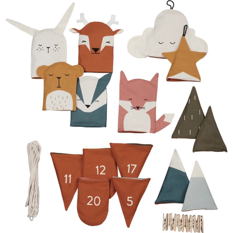 Calendrier de l'avent à suspendre Woodland Fabelab