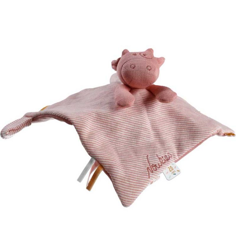Doudou plat attache sucette Iconiques Lola rose Noukie's