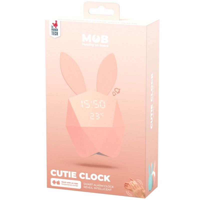 Réveil connecté lapin Cutie Clock Pink MOB Packaging 4