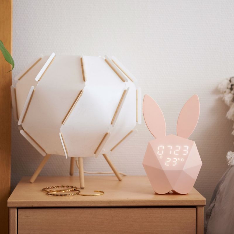 Réveil connecté lapin Cutie Clock Pink MOB Ambiance 6