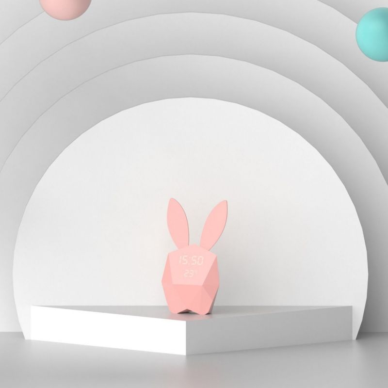 Réveil connecté lapin Cutie Clock Pink MOB Ambiance 7