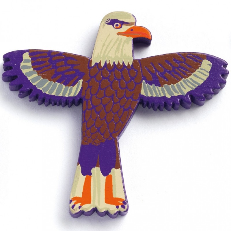 Lettre T en bois Aigle Achille Djeco